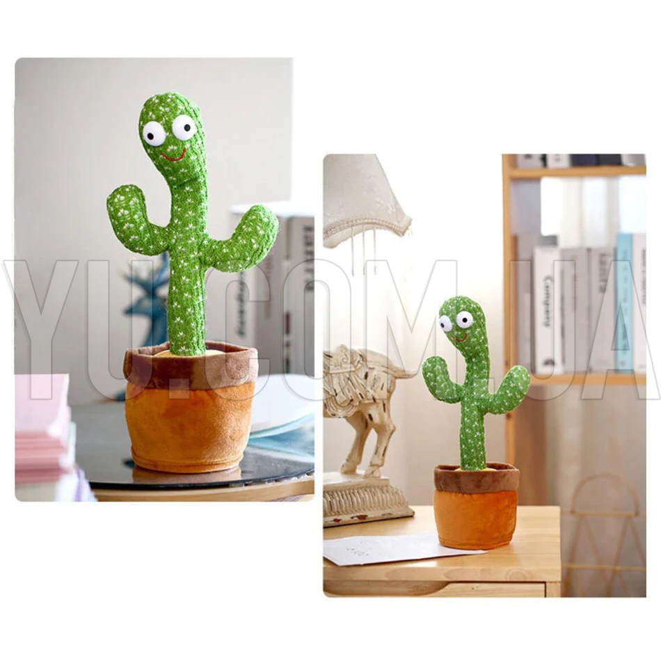 Танцюючий та співаючий кактус із підсвічуванням Dancing Cactus 120 пісень Танцюючий та співаючий кактус із підсвічуванням Dancing Cactus 120 пісень